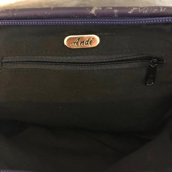 Ande Purple Shoulder Bag W/ Gemstones - Picture 4 of 6
